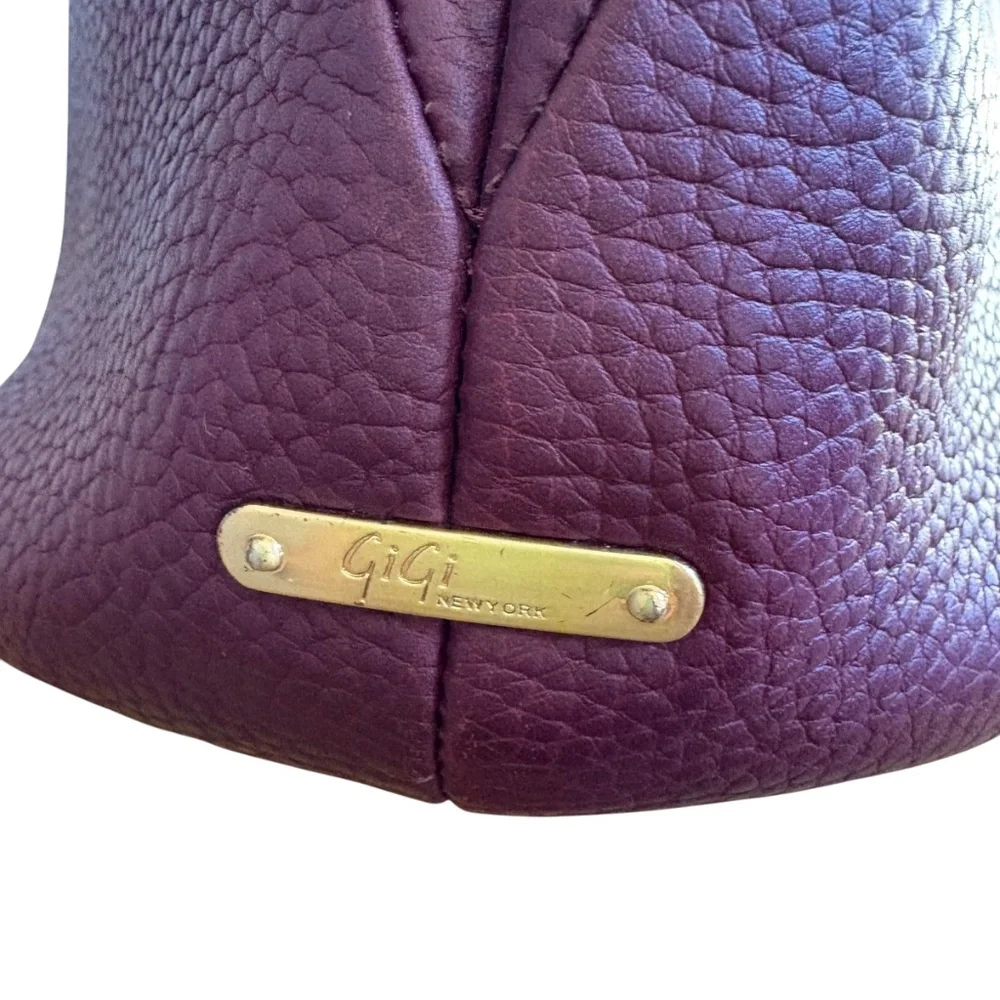 GiGi New York Sasha Hobo Leather‎ Bag Pebble Grain Wine Slouchy